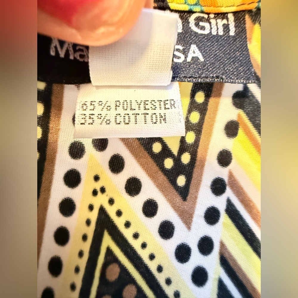 Source Unknown Vibrant Zigzag Long Sleeve Dress - image 5